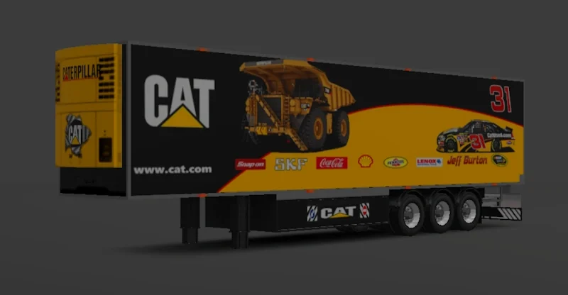 EU Refridge Trailer skin Caterpillar