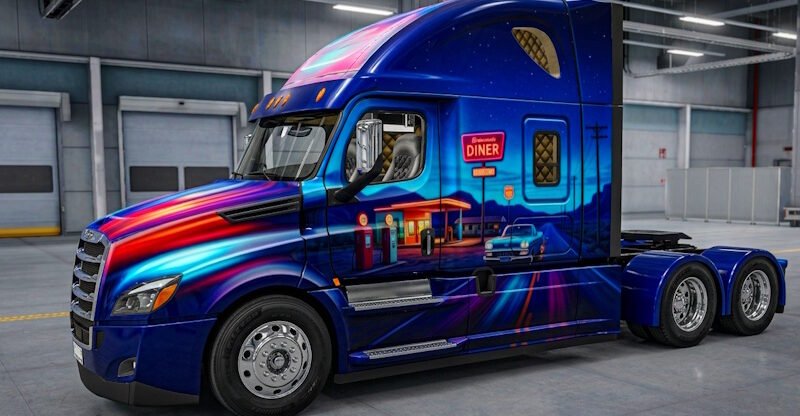 Truck simulator big rigs Skin Cascadia highroof.
