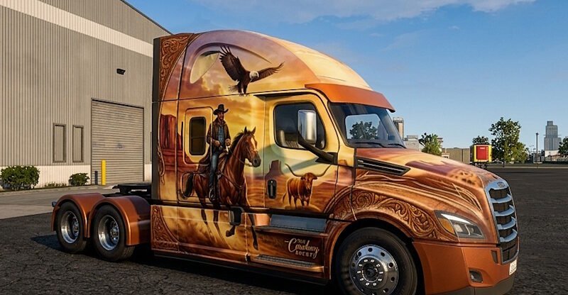 Truck simulator big rigs Skin Cascadia highroof.